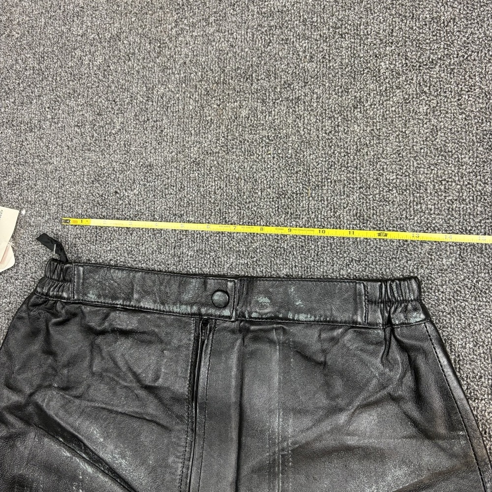 NWT Jamin Leather Skirt Women Sz 10 Classic Black 24" Skirt 100% Leather Lined - Picture 9 of 10